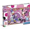 Clementoni - Puzzle per Bambini 104 Pezzi Supercolor, per Bambini 6+ Anni, Illustrazione con Personaggi Disney Paperina e Minnie, Idea Regalo, Made in Italy, 48,5x33,5 cm, 25055