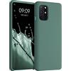 kwmobile Cover per OnePlus 8T Custodia - Back Case per Smartphone in Silicone TPU - Protezione Gommata - verde militare