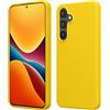 kwmobile Cover per Samsung Galaxy S25 Custodia - Back Case per Smartphone in Silicone TPU - Protezione Gommata - giallo radiante