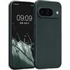 kwmobile Custodia Compatibile con Google Pixel 9 Cover - Protezione Back Case Morbida - Silicone TPU Effetto Metallizzato Petrolio Metallizzato