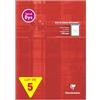Clairefontaine 6128Cpack conf. 5 blocchi A4 21x29,7cm 100p 90g rosso