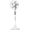 DARDARUGA Ventilatore a Piantana Digitale Oscillante, Design Premium, Silenzioso, Touch Screen, Night Mode, Antizanzare, Timer, Telecomando, Risparmio Energetico, Altezza Regolabile, BIANCO PERLA