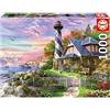 Educa - Puzzle 1000 pezzi Faro Rockbay | Puzzle paesaggi marini | Misura 68x48 cm | Include colla Fix | Per adulti 14+ (17740)