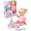 Nenuco - Happy Birthday, bambola di compleanno da regalare ai bambini dai 3 anni in su, con corona, torta giocattolo e candela con numeri intercambiabili, Famosa (NFN44000)