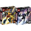 Collectix Lego Marvel Avengers Set - Black Panther Mech 76204 + Wolverine Mech 76202