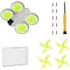 Tuvzylory Eliche colorate a quattro pale per drone DJI NEO Silenziosa tecnologia di riduzione del rumore Ali di ricambio con cacciavite e viti Set