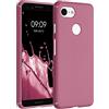 kwmobile Custodia Compatibile con Google Pixel 3 Cover - Back Case per Smartphone in Silicone TPU - Protezione Gommata - rosa scuro