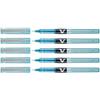 PILOT Set di 5 penne roller Hi-Tecpoint V5 inchiostro liquido Pte Fine turchese