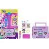 POLLY POCKET - DISCO DANCE FASHION REVEAL, PLAYSET DA VIAGGIO A FORMA DI STEREO PORTATILE CON BAMBOLA E ACCESSORI INCLUSI