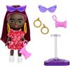 BARBIE - BARBIE EXTRA MINI MINIS, BAMBOLA CON CAPELLI BORDEAUX E OCCHIALI DA SOLE, ABITO ROSSO CON VOLANT, VESTITI E ACCESSORI, GIOCATTOLO PER BAMBINI, 3+ ANNI, HLN47