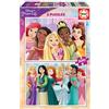 Educa - Puzzle Disney Principesse | 2x100 pezzi Puzzle Set | Ariel, Rapunzel, Mulan, Princess | dai 5 anni (19298)