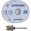 Dremel SC406 Set 2 Dischi da Taglio 38 mm, Accessori con Perno per Utensile Multifunzione Rotativo per Tagliare