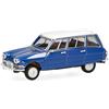 herpa modellino auto Citroën AMI 6 Break, blu genziana/tetto bianco, miniatura in scala 1:87, da collezione, Made in Germany, modello in plastica
