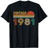 39 Anni Di Compleanno Uomo Donna Regalo Vintage 1981 Edizione Limitata 39 Anni Di Compleanno Uomo Maglietta