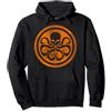 Marvel Hydra Skull Octopus Logo Orange Cut-Out Felpa con Cappuccio