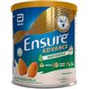 Ensure Advance Base Vegetale, Integratore con Proteine Vegetali, con 27 Vitamine e Minerali, Calcio e HMB, Confezione 400g, Gusto Mandorla, Senza Glutine, Adatto agli intolleranti al lattosio