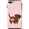 Dachshund Butt Heart Weiner Dog Mom Custodia per iPhone 7 Plus/8 Plus Bassotto Culo Cuore Weiner Cane Mamma rosa Ragazza