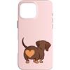 Dachshund Butt Heart Weiner Dog Mom Custodia per iPhone 16 Pro Max Bassotto Culo Cuore Weiner Cane Mamma rosa Ragazza