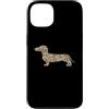 dachshund gifts LTD Custodia per iPhone 13 Design con bassotto leopardato per gli amanti dei cani alla moda