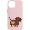Dachshund Butt Heart Weiner Dog Mom Custodia per iPhone 14 Bassotto Culo Cuore Weiner Cane Mamma rosa Ragazza