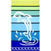 SOFFICIOSO Telo Mare Spiaggia Asciugamano Grande 100x180 cm in Spugna Maui Dolphin Telo Mare Verde