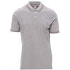PAYPER Italia Melange Polo Unisex Uomo Donna a Manica Corta Misto Cotone Collo Profilo Tricolore Spacchetti Laterali Grigio (XXL)