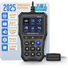 BingoHive Professional OBD2 Scanner con tester della batteria - strumento diagnostico per automobili, 3D UI 2,8 pollici IPS schermo TPU case, lettura e cancellazione codici di errore, nero