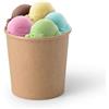 BIOZOYG 50 Pezzi Coppa gelato di cartone 300 ml marrone - coppette usa e getta senza plastica e riciclabile - coppette dessert bicchieri carta