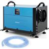 COSTWAY 58,5/73,5 L Deumidificatore Commerciale, Deumidificatore Industriale con 3 Modalità e Timer 24H, Sbrinamento Automatico per Cantina Magazzino (73,5 L/giorno Blu)