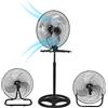 Wintem Ulan Ventilatore 3 in 1 con Montaggio a Piantana, da tavolo e terra o Parete in Acciaio con 3 Velocità Regolabili Oscillazione e Altezza Regolabile Pala 44 cm Griglia 50 cm Potenza 80W