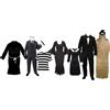 I LOVE FANCY DRESS LTD Ilovefancydress - Set di costumi dei membri della famiglia Addams: Gomez, Morticia, Zio Fester, Cugino It, Mercoledì e Pugsley