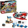 LEGO Star Wars The Crimson Firehawk, Starter Set con Astronave Giocattolo Costruibile, Veicolo Speeder Bike e 3 Personaggi, Idea Regalo di Compleanno per Bambini e Bambine da 4 Anni in su 75384
