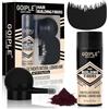 WOZUTUNT Set Di Fibre Addensanti Per Capelli E Applicatore Pompa Set Di Acconciatura Professionale Per Capelli E Barba - Fibre Capillari Polvere Densificante Capelli Per Gli Uomini (Marrone Medio)