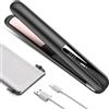 SGZIOO Piastra Portatile Senza Fili, Piastra Capelli Senza Filo, Piastra Capelli da Viaggio Mini con Temperature 3 Livelli, Batteria 4800mAh, Ricaricabile Via Usb per Lunghi & Capelli Corti