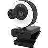 Ailomie Webcam 1080P 60FPS con Microfono, Ring Light, Autofocus, 3 Modalità di illuminazione con Dimmerazione Continua per Videoconferenze su PC, Mac, Laptop e Tablet