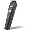 Girmi RC31 Taglia Barba e Capelli, 5 in 1, 5 Testine Intercambiabili, 6 Pettini, Autonomia 90 Minuti, Ricarica solo in 1,5 ore, Lavabile con Getto D'Acqua, Funzionamento a Rete e Cordless, Nero