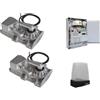CAME Kit FROG‑X 8K01MI‑008 - Automazione Interrata Doppia Anta 24 V, 2 Motori, Pannello CXN BUS, Lampeggiante