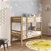 DEGHI Letto a castello per bambini 90x190 cm in legno naturale - Lollipop