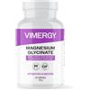 VIMERGY Magnesio Glicinato, 180 Dosi, Integratore Minerale | Glicinato delicato sullo stomaco, non malato o citrato, con curcuma e zenzero. Senza glutine, senza OGM.