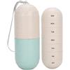 FILFEEL Organizzatore settimanale per pillole impermeabile per 7 giorni con capsula a forma di capsula, custodia portatile viaggio per integratori di olio di pesce e farmaci
