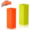 PEUTIER 2pz Spazzola per Pulizia Peli di Animali, Rullo per Pulire i Peli di Animali Domestici Spazzola per Tappeti per Mobili Divani Tappeti Biancheria da Letto (Giallo e Arancione)