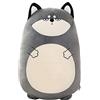 Kekeso Dinosauro Peluche che Abbraccia Cuscino Carino Peluche Peluche Cuscino di Tiro Morbido Cartone Animato Peluche Cuscino per Dormire per Bambini (60cm/23.62in, Husky)