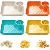 YANJIY Piatti Da Portata Per Antipasti, 4 Pezzi Ciotole Per Snack e Salse, Ciotole Da Immersione, Vassoio Per Snack Con Scomparti, Piatto Da Portata Plastica Riutilizzabile, Per Salse, Noci, Frutta, Spuntini