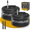 Gesinikad Confezione da 28 pollici, 700 x 23-25C, tubo flessibile per bici da corsa, FV48 mm, valvola Presta per Ebike, tubo flessibile compatibile 700 C, 700 x 23 C, 700 x 24 C, 700 x 25 C