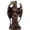 Inmaculada Romero IR Lilith Figura 40 cm. Immagine Resina Colore Bronzo Dettaglio ali Teschio