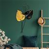 Wallity Hanah Home Accessorio decorativo da parete in metallo, fatto a mano, 45 x 85 cm, 100% metallo (1,5 mm), design unico giallo e nero, perfetto per la decorazione della casa e l'esposizione artistica