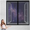 GUOGAI Magneti Rete Anti Zanzare 40 x 40 cm Porte Chiusura Automatica Zanzariera a Maglie Mesh Magnetico Mantiene Traspirante per Finestre di Diverse Dimensioni, Nero