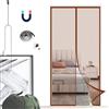 KSITH- Fly Zanzariera Magnetica Porta,Mani Libere Auto Chiusura Zanzariera Porta Finestra,Rete Tenda Porta Magnetica Facile Montaggio, Porte per Balconi Portefinestre-Brown||90x180cm(35x70inch)