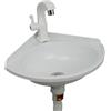 LLXNQ026 Lavabo Angolo in Plastica Colorata | Lavello Muro Piccolo con Scarico per Camper/Giardino | Lavabo Compatto da Esterno per Cantina/Campeggio (Design Pratico)
