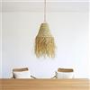 Generico Paralume Lampadario a Sospensione in Rafia Artigianale Marocchino: Stile Etnico, Illuminazione Naturale e Accogliente 2304251000B Vimini Rattan Palma Fibre Naturali